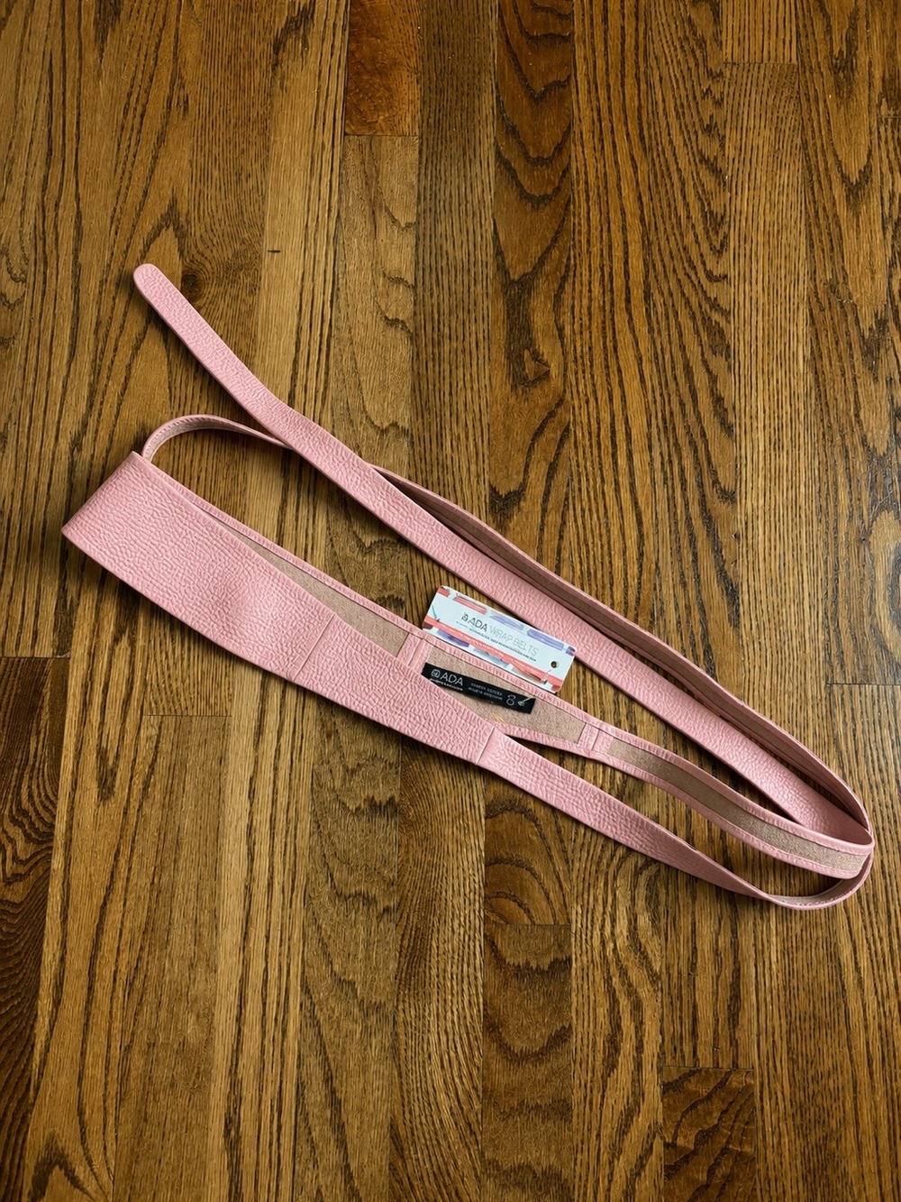 ADA Collection Pink Pebble Genuine Leather Wrap Belt Handmade Argentina One Size - Picture 3 of 8